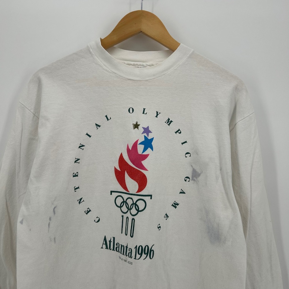 Vintage Atlanta 1996 Centennial Olympic Games Long Sleeve T-Shirt Large